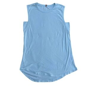Lunya Pima Sleep Muscle Tee in baby blue